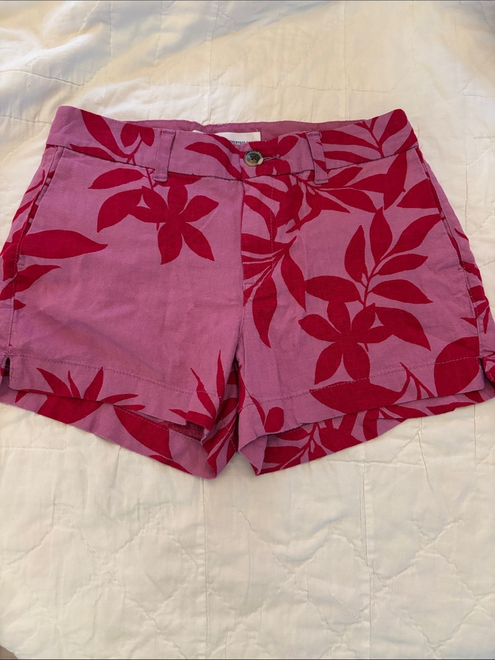 Old Navy Pink and Red Floral Print Women's Shorts